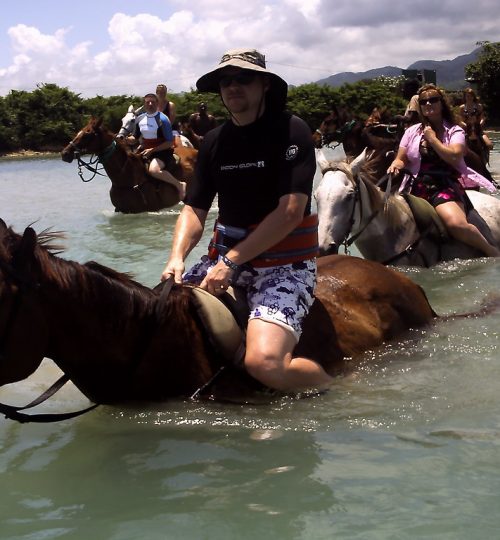 horseback riding in rivers and beaches in Jamaica